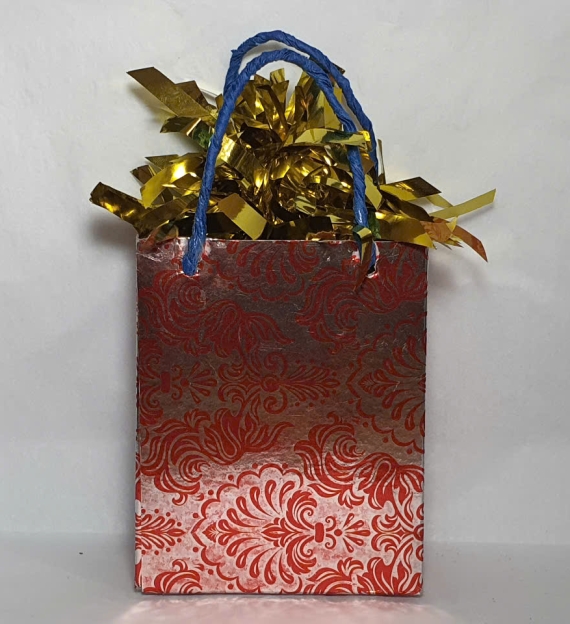Foil and Paper Mini Tote Balloon Weight 7