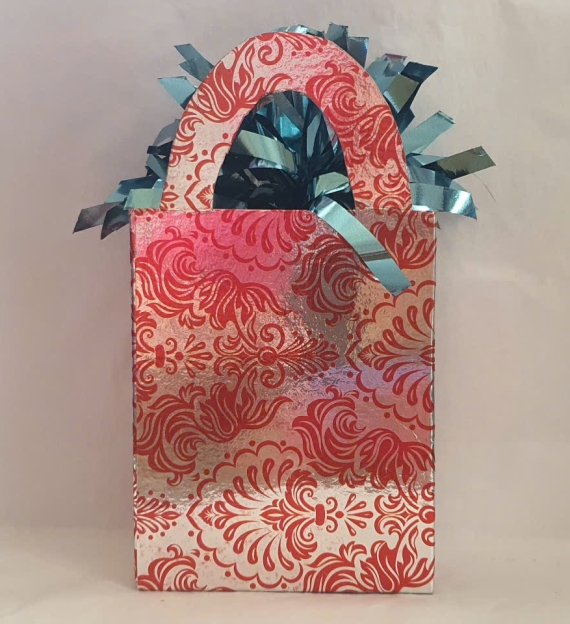 Foil and Paper Mini Tote Balloon Weight 9