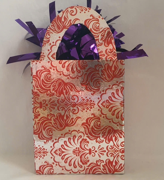Foil and Paper Mini Tote Balloon Weight 12